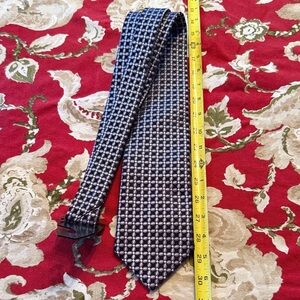 NWT Ike Behar purple and navy Patterned Tie